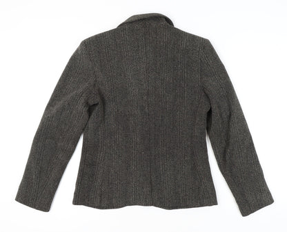 Caviar Women's Grey Herringbone Blazer Size 12
