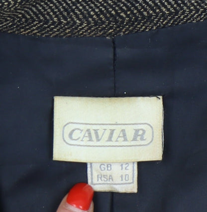 Caviar Women's Grey Herringbone Blazer Size 12