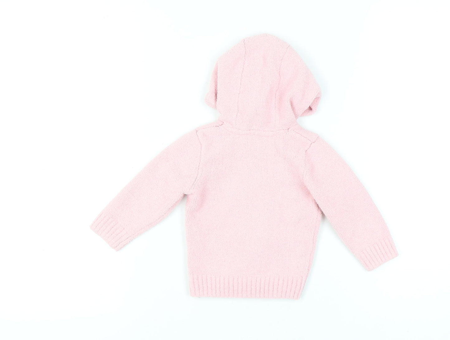 Joules Unisex Baby Pink Animal Cardigan, 6-9 Months, Hooded Zip