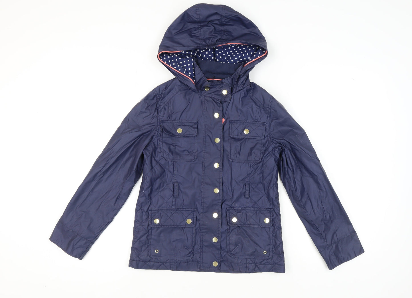 Marks & Spencer Girls Blue Hooded Jacket, Age 11-12