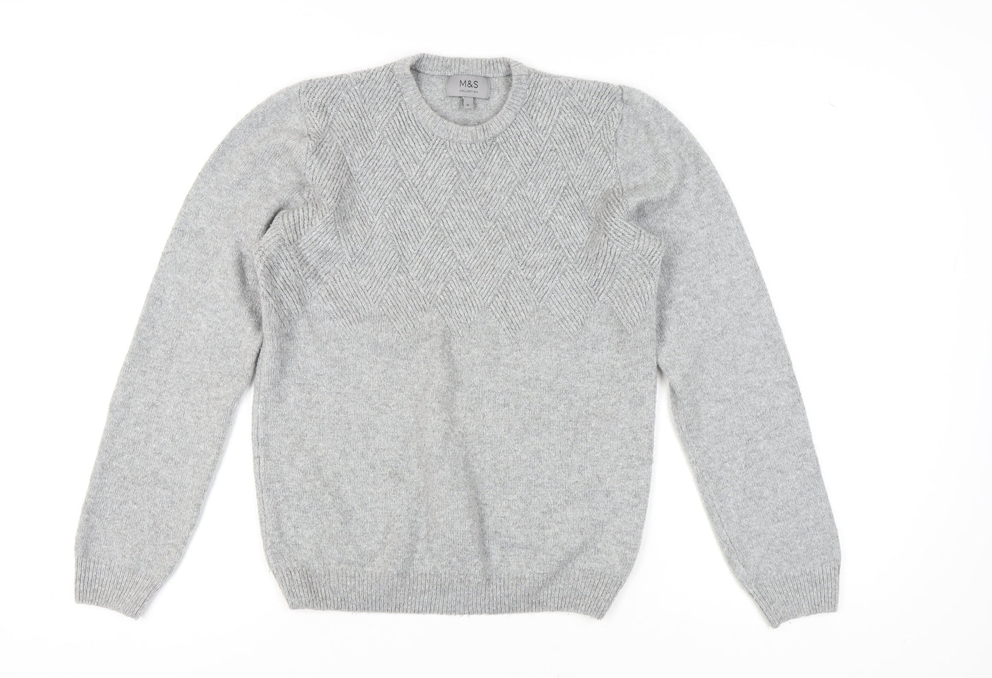 Marks and Spencer Men’s Grey Knit Pullover Jumper S
