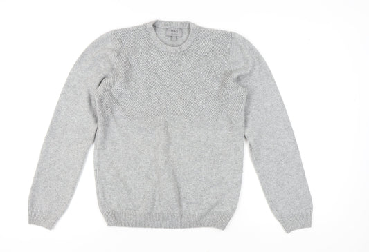 Marks and Spencer Men’s Grey Knit Pullover Jumper S