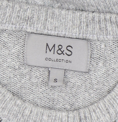Marks and Spencer Men’s Grey Knit Pullover Jumper S