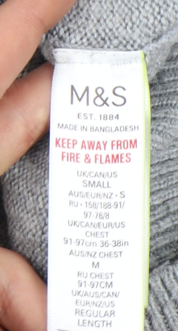 Marks and Spencer Men’s Grey Knit Pullover Jumper S