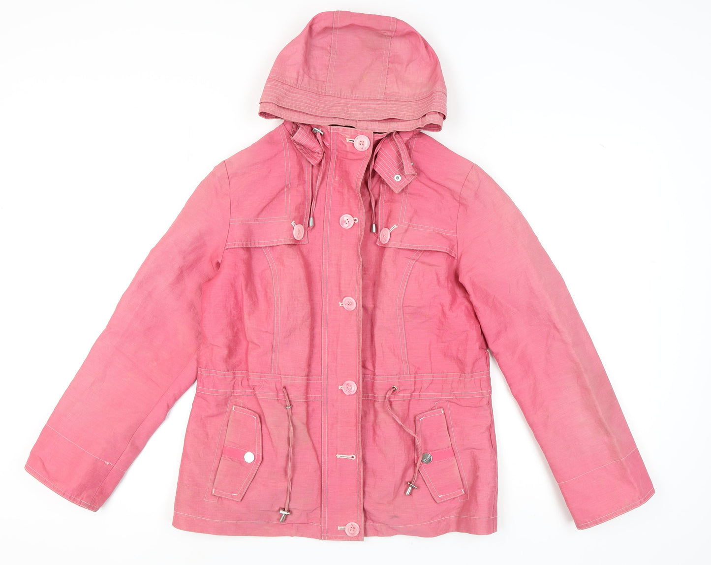 Womens UK Size 10 Marks and Spencer Pink Anorak Coat