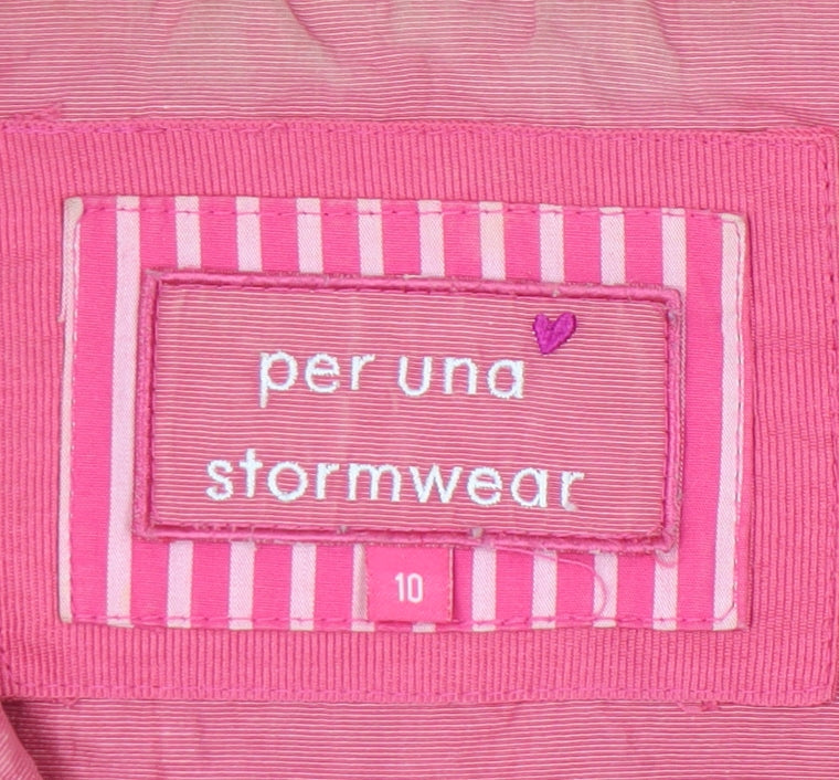 Womens UK Size 10 Marks and Spencer Pink Anorak Coat