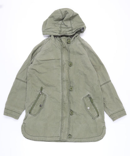 Next Girls Green Hooded Anorak Coat Age 11