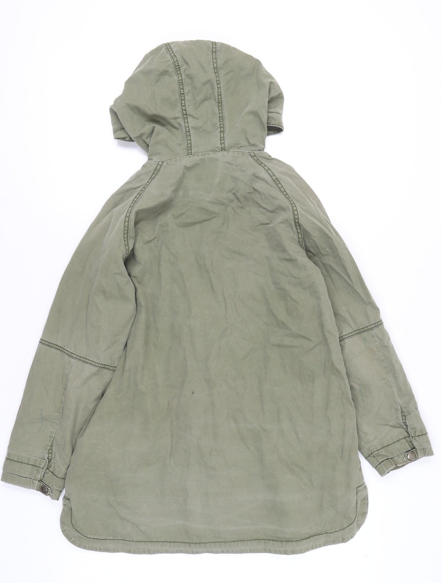 Next Girls Green Hooded Anorak Coat Age 11