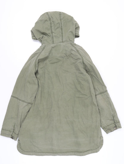 Next Girls Green Hooded Anorak Coat Age 11