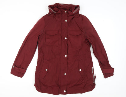 Next Women's Red Mid-Length Parka Jacket Size 12