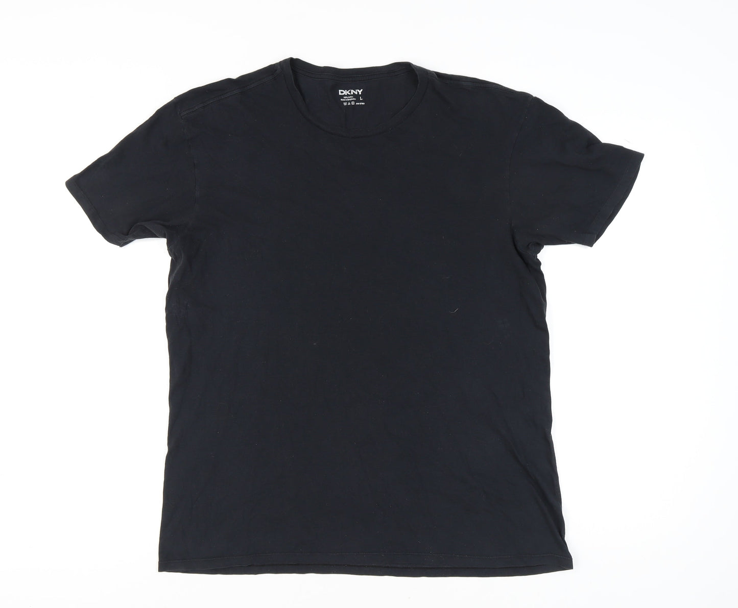 Womens UK Size L DKNY Black Basic T-Shirt