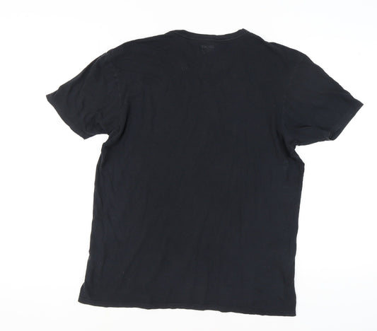 Womens UK Size L DKNY Black Basic T-Shirt
