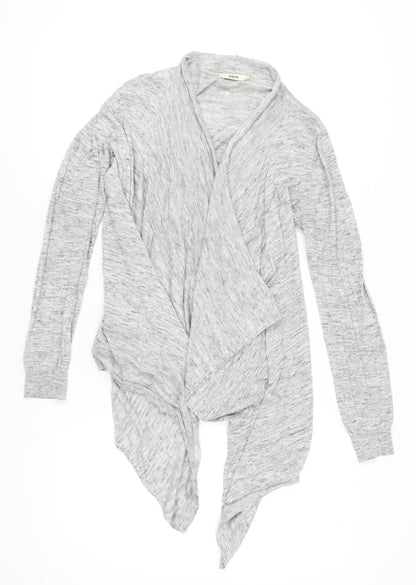 Womens UK Size M Oasis Grey Wrap Jumper