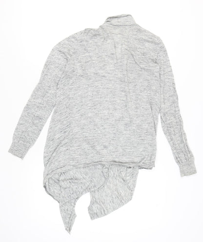 Womens UK Size M Oasis Grey Wrap Jumper