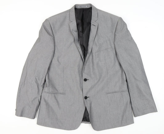 Mens UK Size 46 Red Herring Regular Grey Suit Jacket