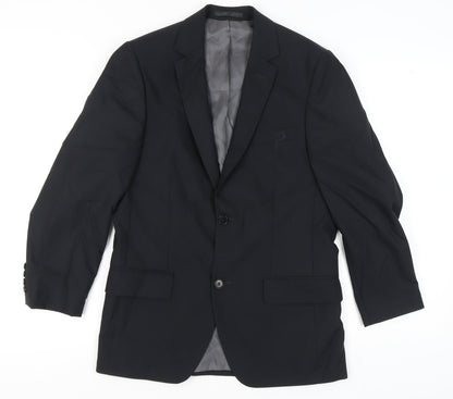 J. Philipp Men's Black Wool Blazer - Size UK 36