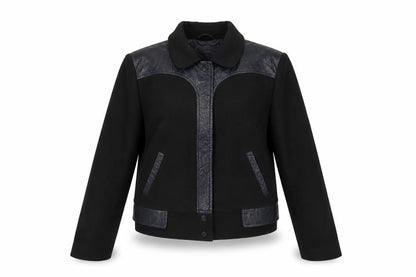 Womens UK Size 10 Topshop Black Biker Coat