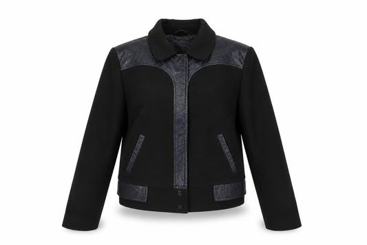 Womens UK Size 10 Topshop Black Biker Coat