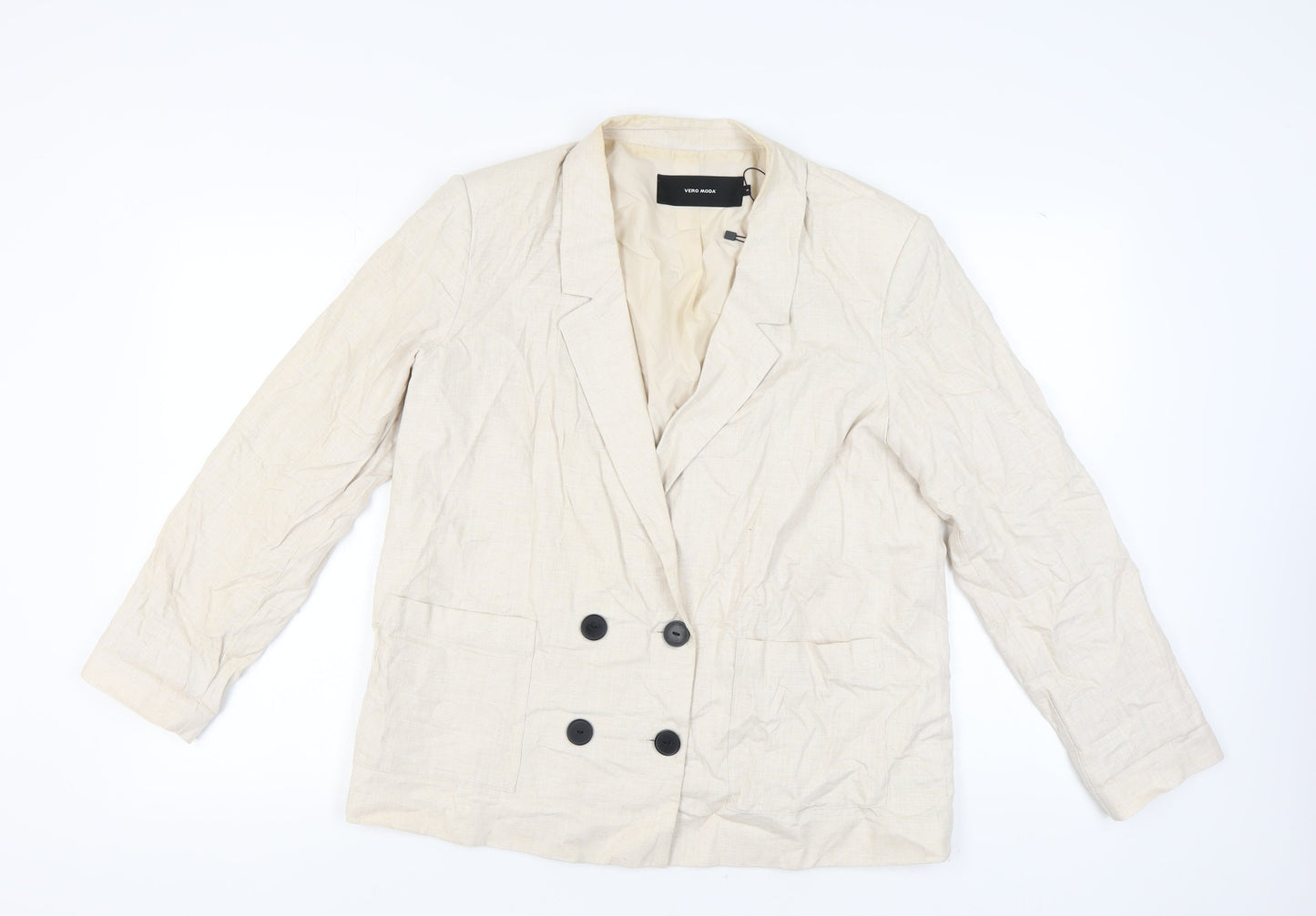 Womens UK Size 18 VERO MODA Regular Beige Blazer