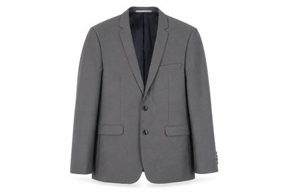 Front view of Burton Grey Blazer Slim Fit unisex adults, size 12