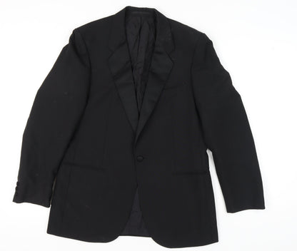 St Michael Men's Black Blazer M Classic Formal Jacket