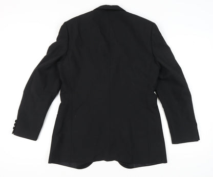 St Michael Men's Black Blazer M Classic Formal Jacket