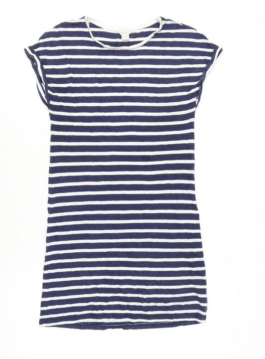Monsoon Women's Blue Striped T-Shirt Dress