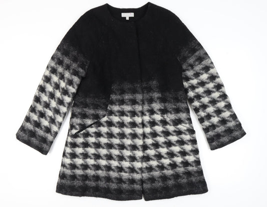 Womens UK Size 10 Marks and Spencer Black Basic Coat
