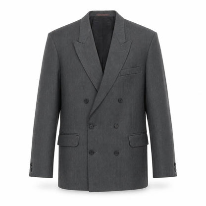 ID Men's Grey Double-Breasted Blazer - Size 38 R