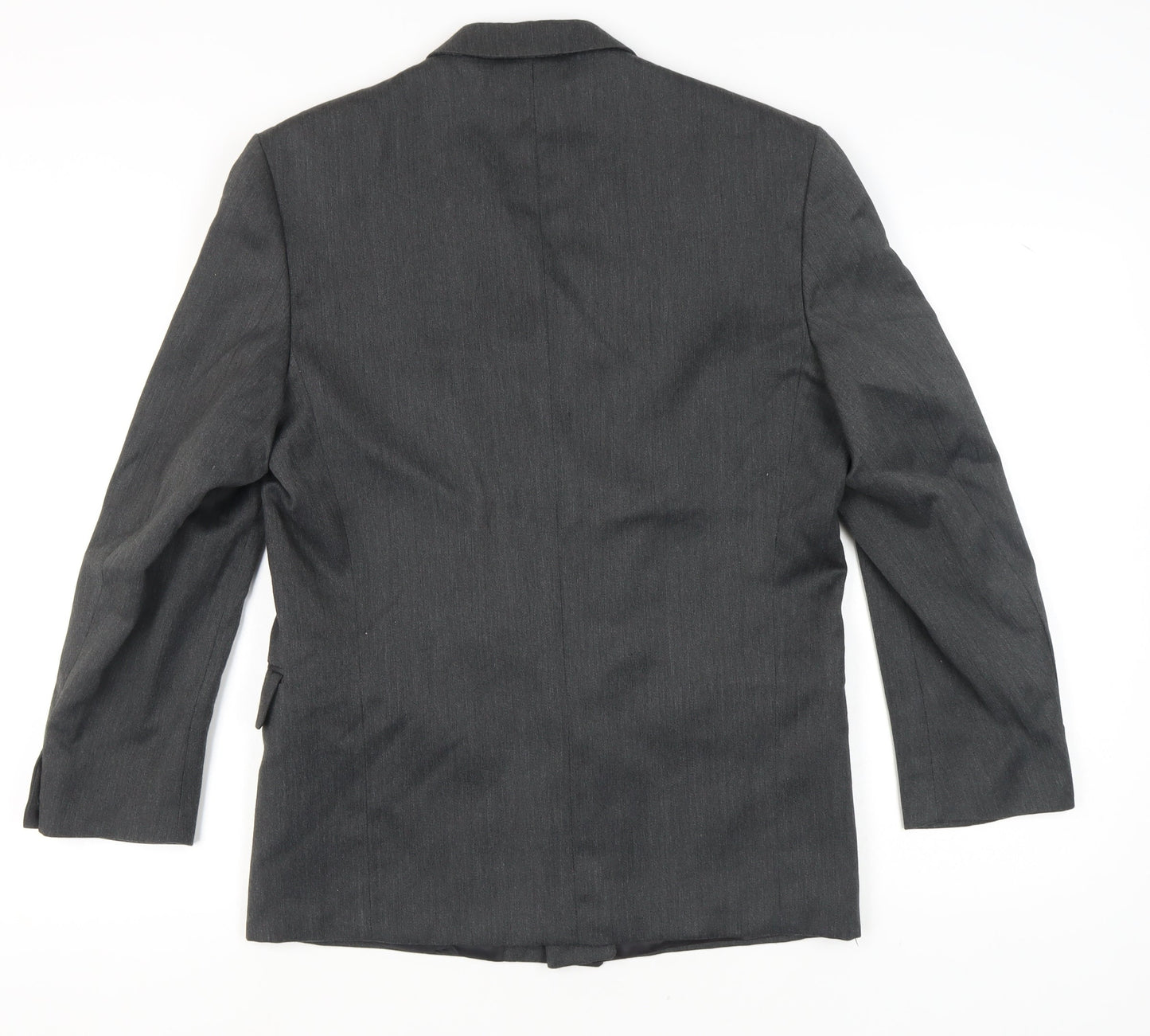 ID Men's Grey Double-Breasted Blazer - Size 38 R