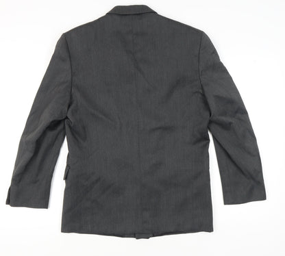 ID Men's Grey Double-Breasted Blazer - Size 38 R