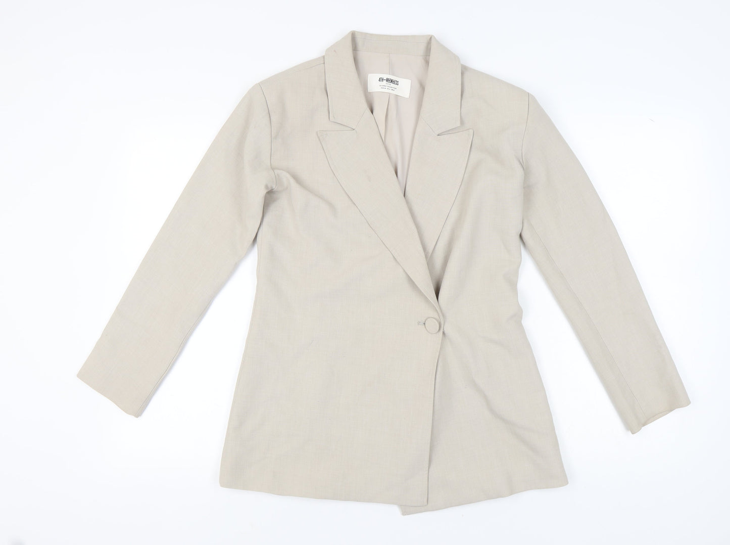 4th & Reckless Women's Beige Tailored Blazer UK 8