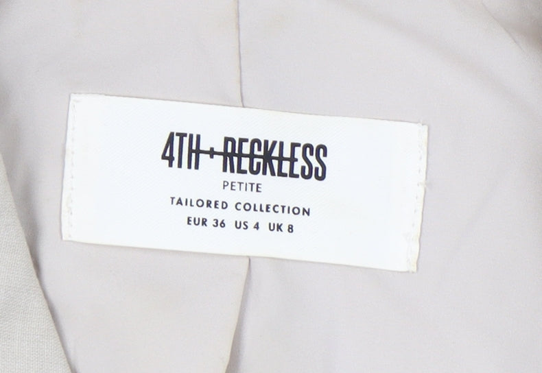 4th & Reckless Women's Beige Tailored Blazer UK 8