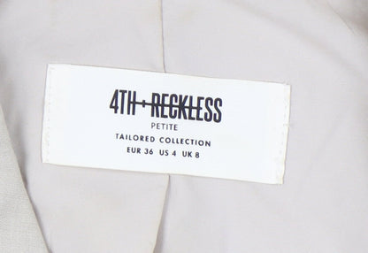 4th & Reckless Women's Beige Tailored Blazer UK 8