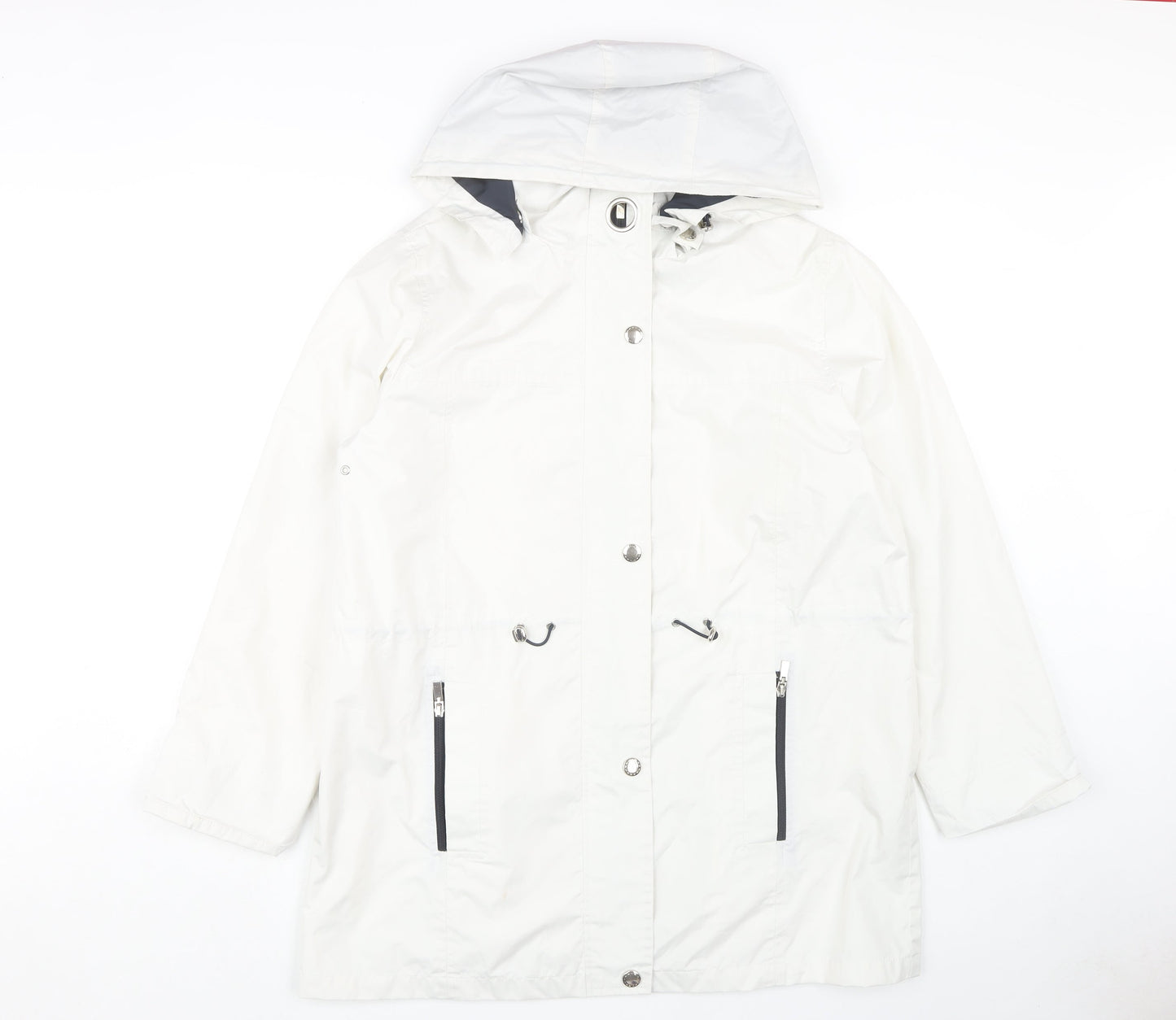 Womens UK Size 16 Finesse White Parka Coat