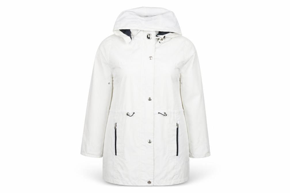 Womens UK Size 16 Finesse White Parka Coat