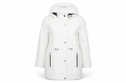 Womens UK Size 16 Finesse White Parka Coat