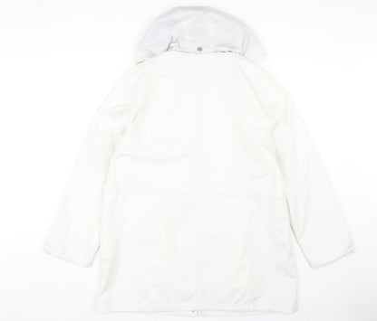 Womens UK Size 16 Finesse White Parka Coat