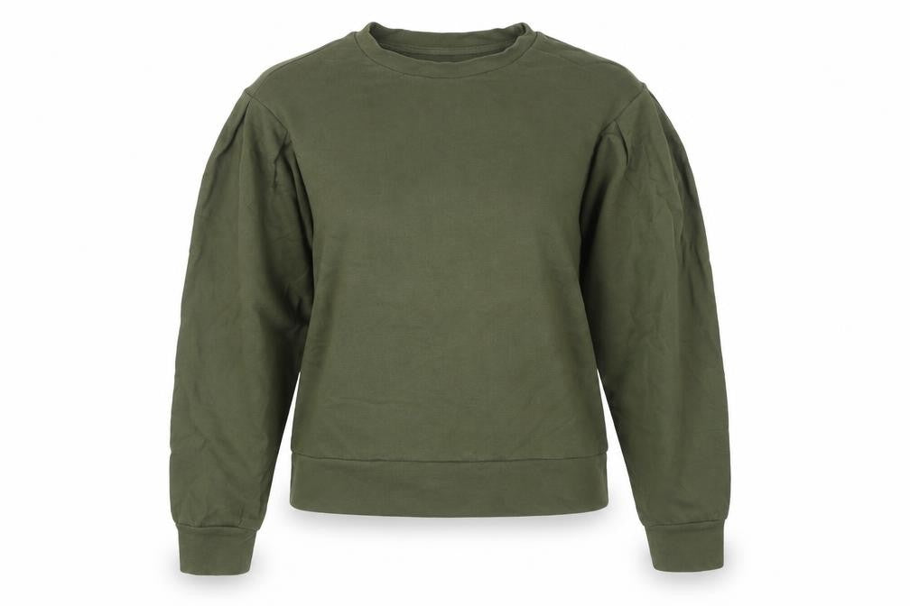Front view of United Colors of Benetton Green Cotton Sweatshirt XS