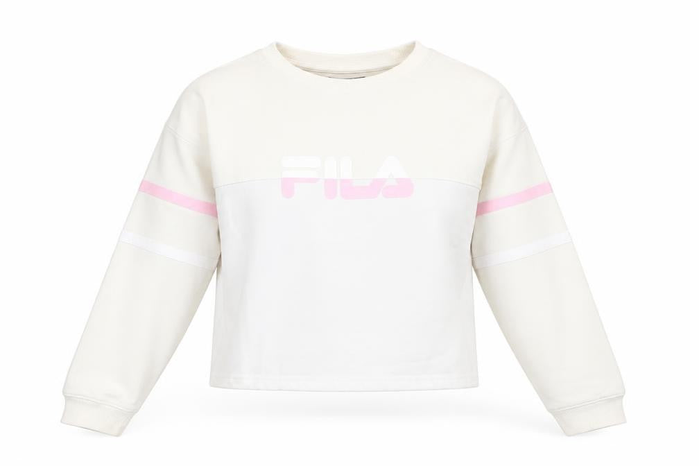 Womens UK Size L FILA White Pullover Sweatshirt