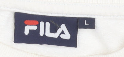 Fila Women's Large White Sweatshirt Pullover with Logo