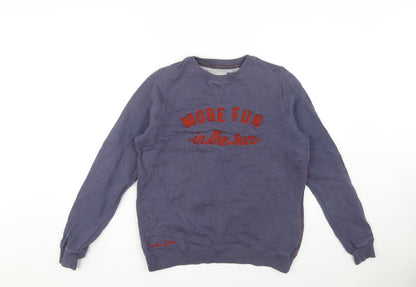 Womens UK Size 10 Fat Face Blue Pullover Sweatshirt