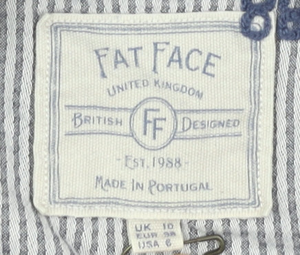 Womens UK Size 10 Fat Face Blue Pullover Sweatshirt