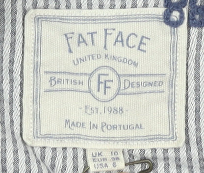 Womens UK Size 10 Fat Face Blue Pullover Sweatshirt