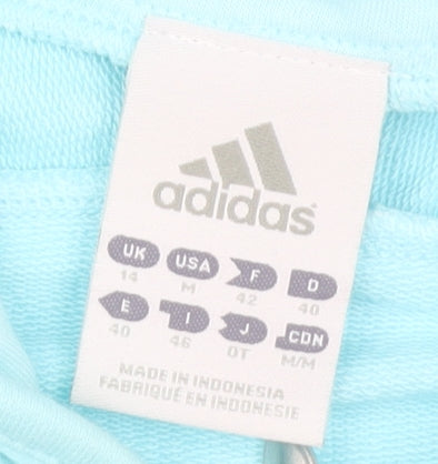 Adidas Women's Blue Full Zip Hoodie Size 14
