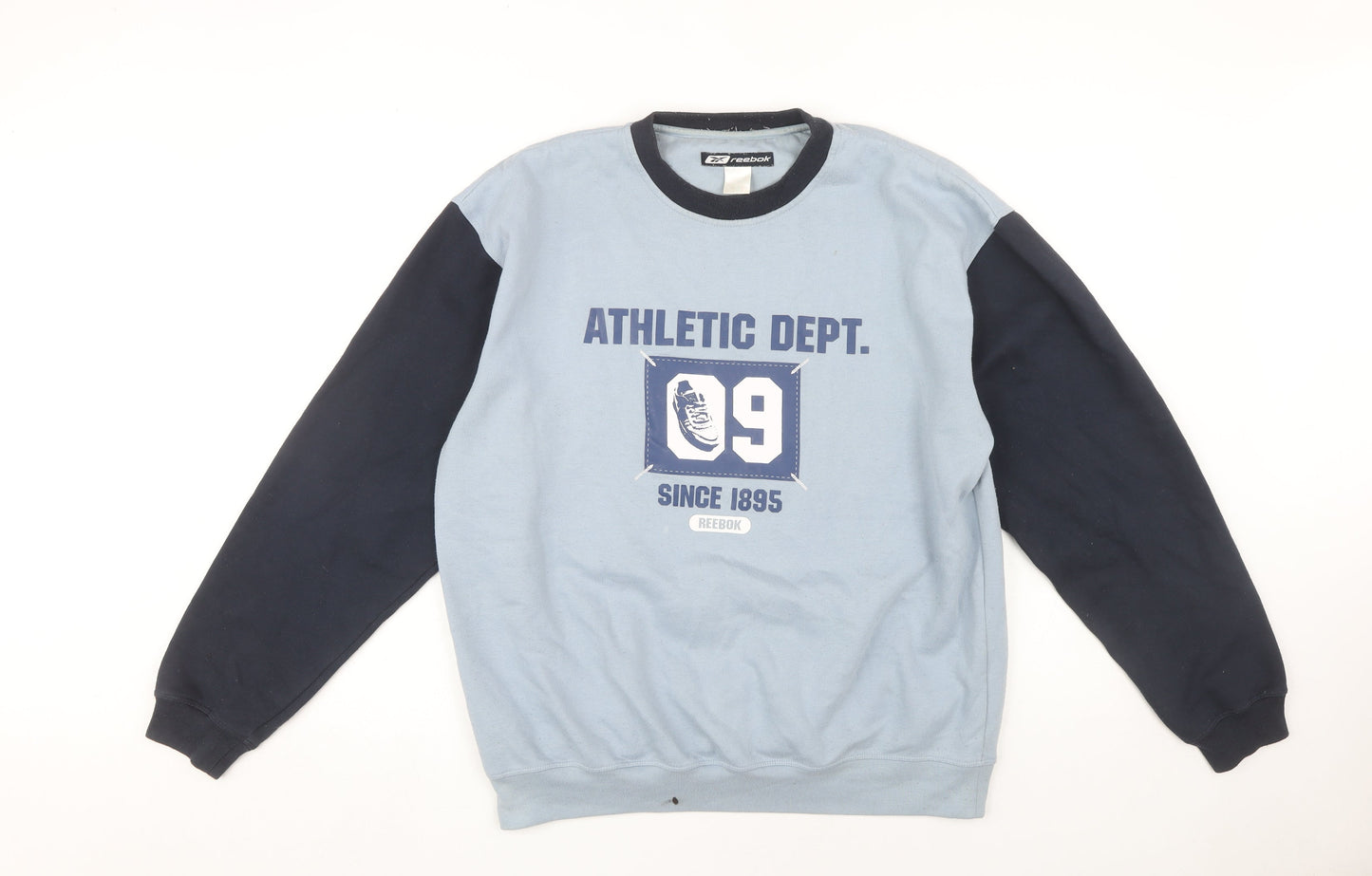 Mens UK Size M Reebok Blue Pullover Sweatshirt