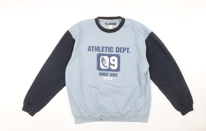 Mens UK Size M Reebok Blue Pullover Sweatshirt