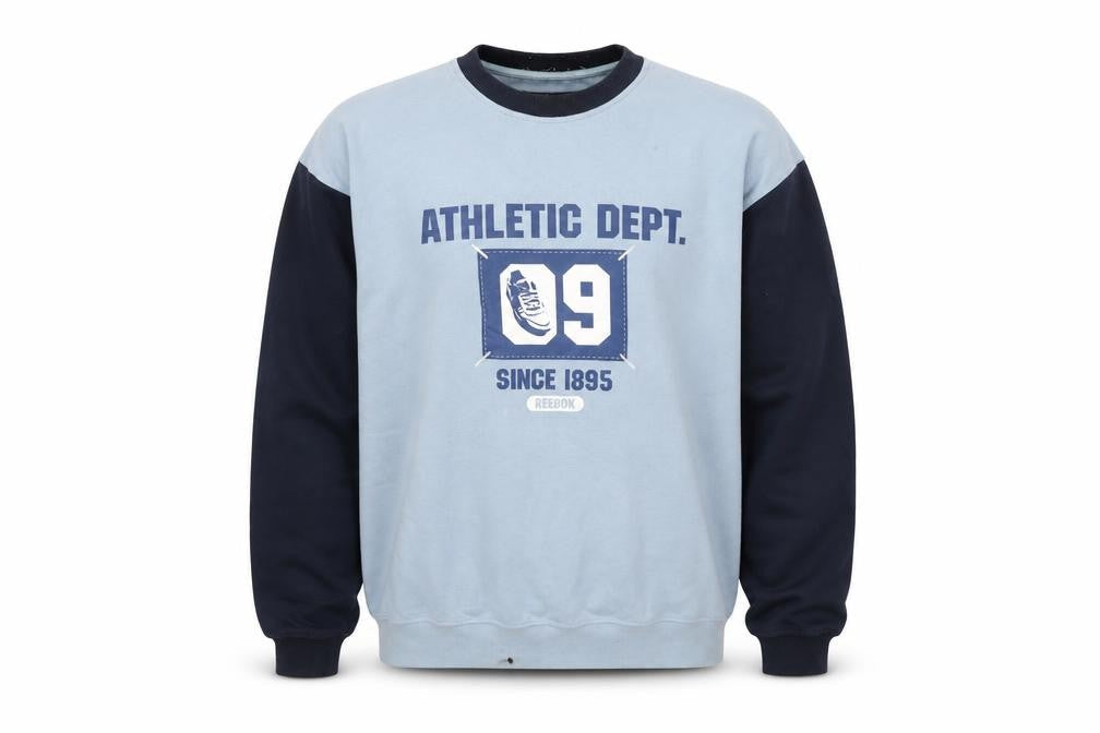 Mens UK Size M Reebok Blue Pullover Sweatshirt