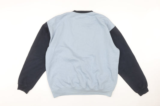 Mens UK Size M Reebok Blue Pullover Sweatshirt