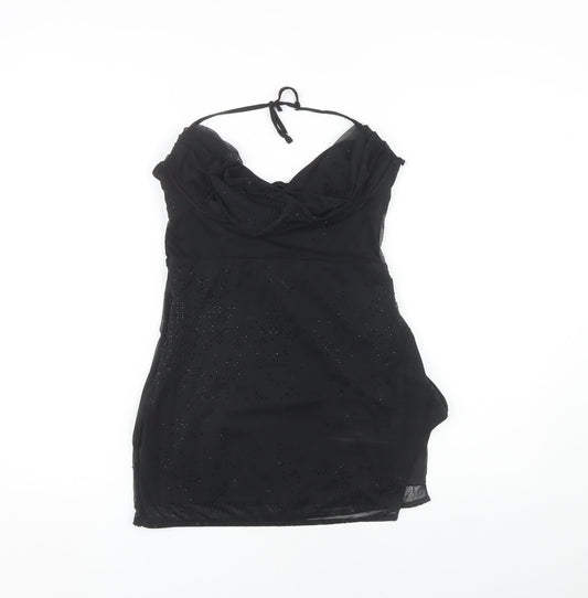 Oh Polly Women's Black Beaded Party Dress, Size 10